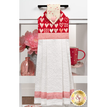  Hanging Towel Precut Kit - Darling Peony - Red, Image