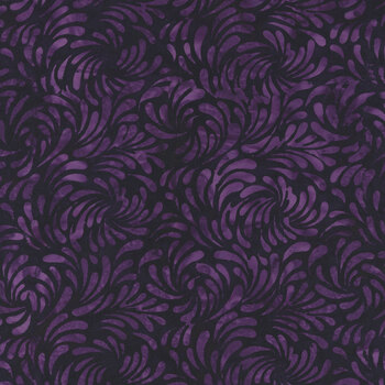 Bali Batiks - Jewel Noir Y2675-701 Deep Amethyst by Hoffman Fabrics