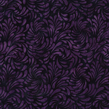 Bali Batiks - Jewel Noir Y2675-701 Deep Amethyst by Hoffman Fabrics, Image