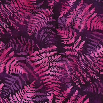 Bali Batiks - Jewel Noir Y2669-405 Wild Berry by Hoffman Fabrics, Image