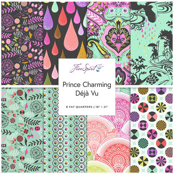 Prince Charming Déjà Vu  8 FQ Set by Tula Pink for FreeSpirit Fabrics, Image