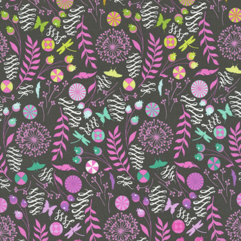 Prince Charming Déjà Vu PWTP279.LICORICE by Tula Pink for FreeSpirit Fabrics