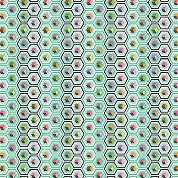Prince Charming Déjà Vu PWTP280.SWEETMINT by Tula Pink for FreeSpirit Fabrics, Image