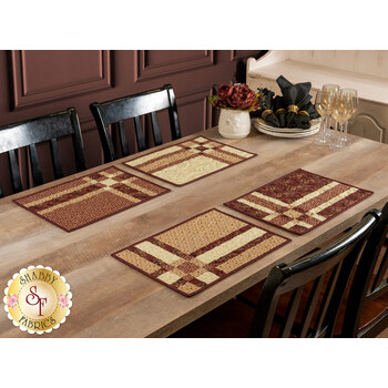 Fat Quarter Shuffle Mats Kit - Makes 4 - Dear Scarlet, Image