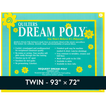 Dream Poly Request - Low Loft - Twin Quilt Batting P3TN by Quilters Dream Batting, Image