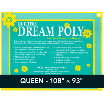 Dream Poly Request - Low Loft - Queen Quilt Batting P3Q by Quilters Dream Batting, Image