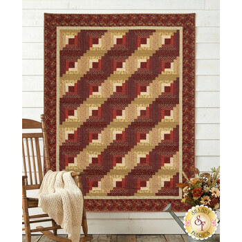  Log Cabin Throw Quilt Kit - Dear Scarlet, Image