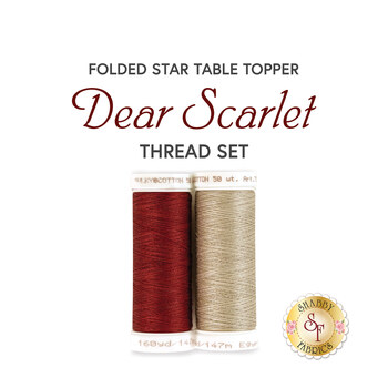  Folded Star Table Topper - Dear Scarlet - 2pc Thread Set, Image