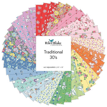 Traditional 30's  5" Stacker by Lindsay Wilkes for Riley Blake Designs, Image