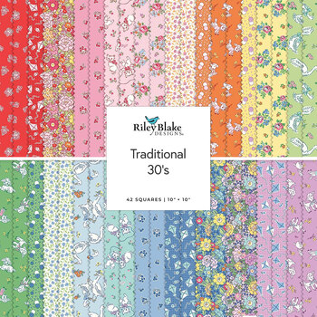 Traditional 30's  10" Stacker by Lindsay Wilkes for Riley Blake Designs, Image