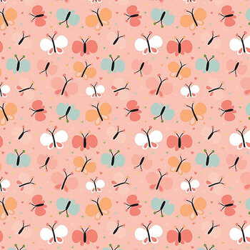 Love You To The Moon F18272-CORAL by Echo Park Paper Co. for Riley Blake Designs, Image