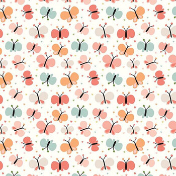 Love You To The Moon F18272-WHITE by Echo Park Paper Co. for Riley Blake Designs, Image