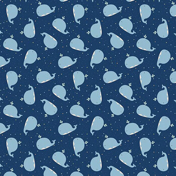 Love You To The Moon F18273-NAVY by Echo Park Paper Co. for Riley Blake Designs, Image