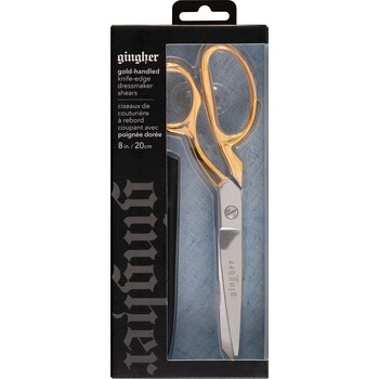 Gingher 8in Gold-Handled Knife-edge Dressmaker Shears, Image