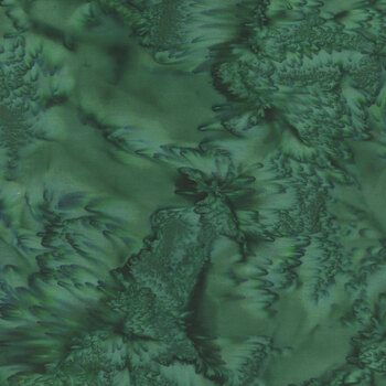 1895-189 Christmas Green Watercolor Batik by Hoffman Fabrics, Image