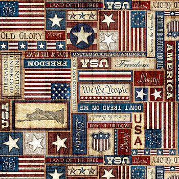 American Heritage 32298-RE by Morris Creative Group for Quilting Treasures Fabrics, Image