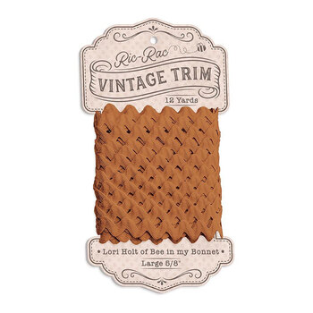 Lori Holt 5/8" Ric Rac Vintage Trim - 12yds - Caramel, Image