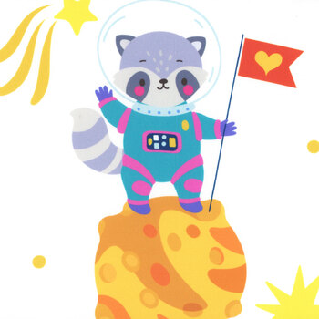 Space Buddies 2SBS-1 Multi Panel by Jason Yenter for In The Beginning Fabrics, Image