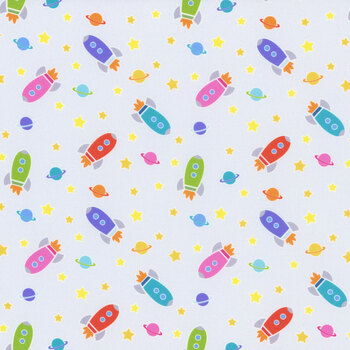 Space Buddies 6SBS-1 Multi by Jason Yenter for In The Beginning Fabrics, Image