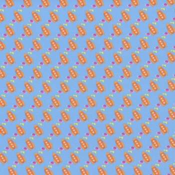 Space Buddies 7SBS-1 Blue by Jason Yenter for In The Beginning Fabrics, Image