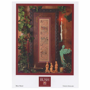 Holy Night Cross Stitch Pattern, Image