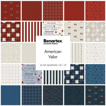 American Valor  Fat Quarter Bundle by Cheryl Haynes for Benartex, Image