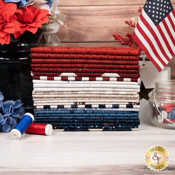 American Valor  Fat Quarter Bundle by Cheryl Haynes for Benartex