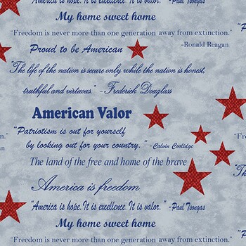 American Valor 16872-05 Light Blue by Cheryl Haynes for Benartex, Image