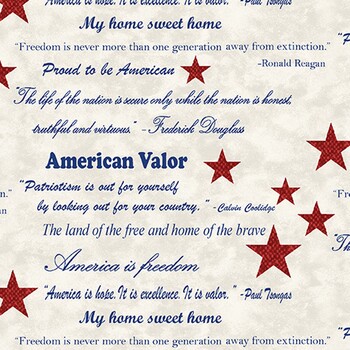 American Valor 16872-07 Light Natural by Cheryl Haynes for Benartex, Image