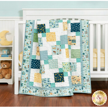  Disappearing 9-Patch Crib Quilt Kit - Baby Boy, Image