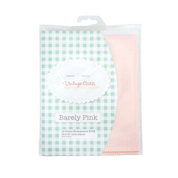 Barely Pink 14 Count Aida Vintage Cross Stitch Cloth by Lori Holt, Image