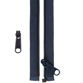 ByAnnie Handbag Zipper 50" Separating Zipper and Extra Slide - 235 Navy, Image