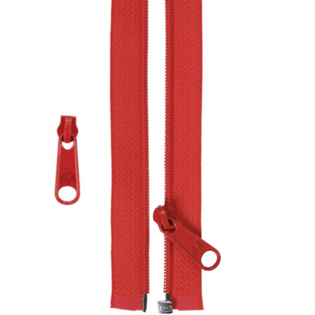 ByAnnie Handbag Zipper 50" Separating Zipper and Extra Slide - 260 Atom Red, Image