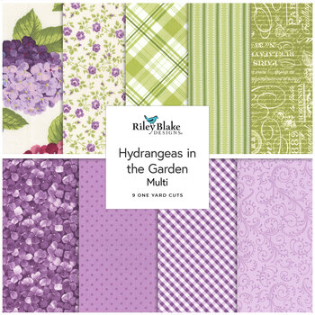 Hydrangeas In The Garden  One Yard Bundle Multi by Jennifer Bosworth for Riley Blake Designs, Image