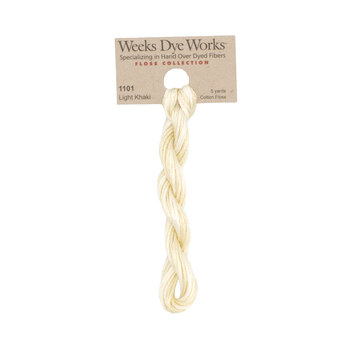 Weeks Dye Works 1101 Light Khaki - 6 Strand Embroidery Floss, Image