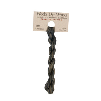 Weeks Dye Works 1303 Charcoal - 6 Strand Embroidery Floss, Image