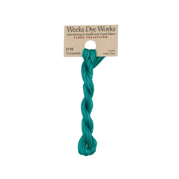 Weeks Dye Works 2135 Turquoise - 6 Strand Embroidery Floss, Image