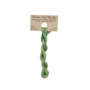 Weeks Dye Works 2171 Emerald - 6 Strand Embroidery Floss, Image