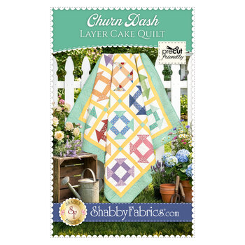 Churn Dash Layer Cake Quilt Pattern, Image