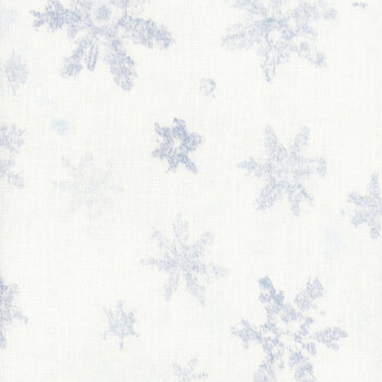 Faded Snowflakes On White 32 Count Linen Cross Stitch Cloth by Fabric Flair, Image