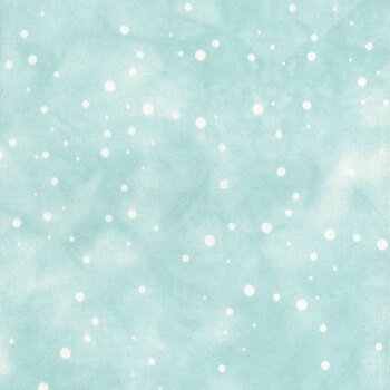 Snow On Aqua Silver Sparkles 32 Count Linen Cross Stitch Cloth by Fabric Flair, Image