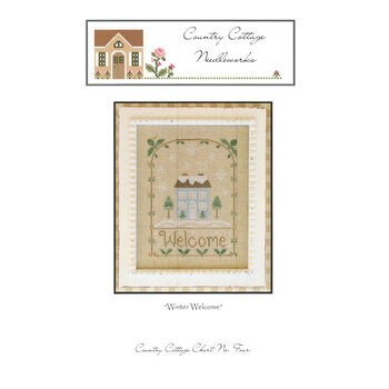Country Cottage Chart - 4 -  Winter Welcome Cross Stitch Pattern, Image