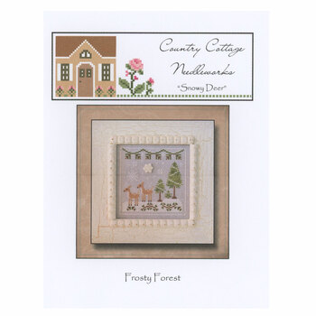 Frosty Forest - Snowy Deer Cross Stitch Pattern Country Cottage Needleworks Pattern, Image