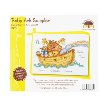 Baby Ark Sampler Cross Stitch Kit, Image