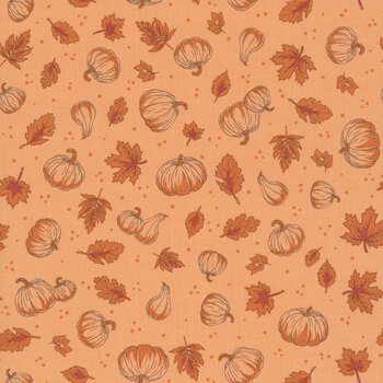 Cozy Autumn C17872-MELON Pumpkins by Beverly McCullough for Riley Blake Designs