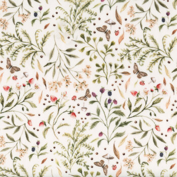 Fable & Fern Quilting Cuddle 40061-11QC Eggshell Woodland Floor by Watercolour Heart for Moda Fabrics