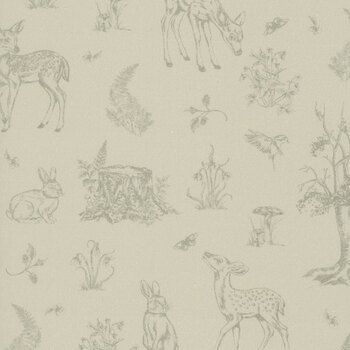 Fable & Fern 40062-13 Sage Fawns Fables by Watercolour Heart for Moda Fabrics