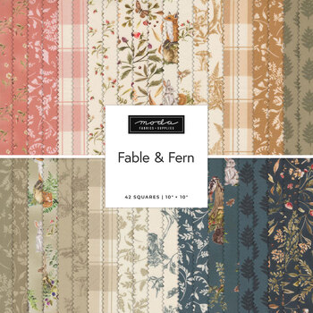 Fable & Fern  Layer Cake by Watercolour Heart for Moda Fabrics - RESERVE, Image