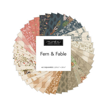 Fable & Fern  Mini Charm Pack by Watercolour Heart for Moda Fabrics - RESERVE, Image