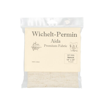 Natural Rustico Variegated 14 Count Aida Cross Stitch Cloth by Wichelt, Image